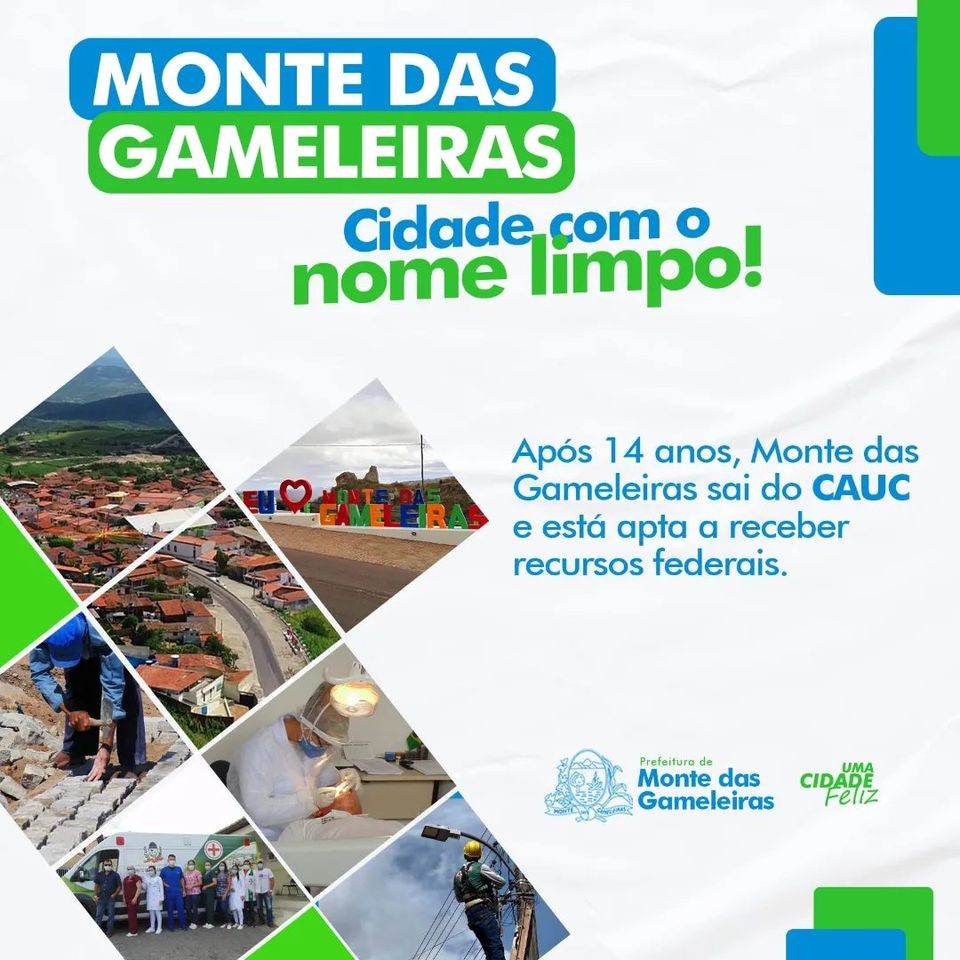 Prefeitura Municipal De Monte Das Gameleiras Monte Das Gameleiras Cidade Com O Nome Limpo 4447
